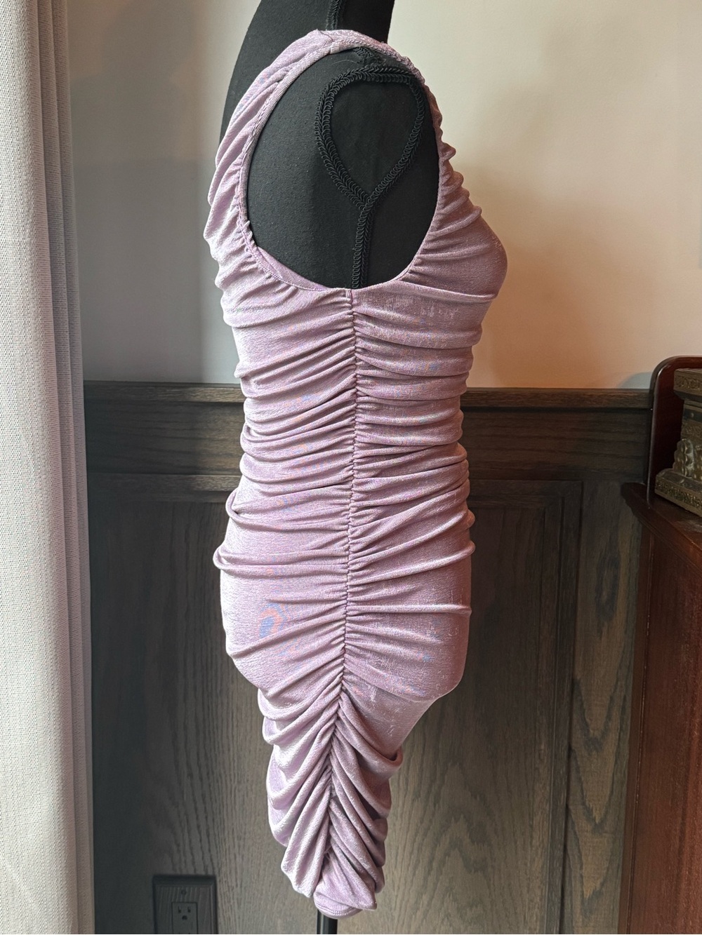 Sophie Rue One-Shoulder Lilac Ruched Bodycon Dress - Picture 5 of 7